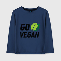 Детский лонгслив Go vegan