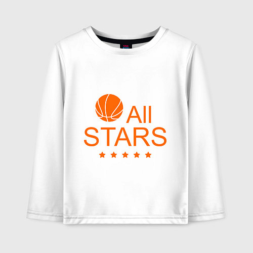 Детский лонгслив All stars (баскетбол) / Белый – фото 1