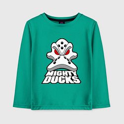 Лонгслив хлопковый детский HC Anaheim Ducks, цвет: зеленый