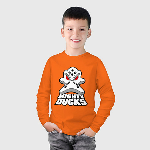 Детский лонгслив HC Anaheim Ducks / Оранжевый – фото 3