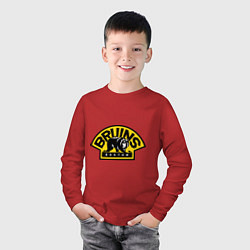 Лонгслив хлопковый детский HC Boston Bruins Label, цвет: красный — фото 2