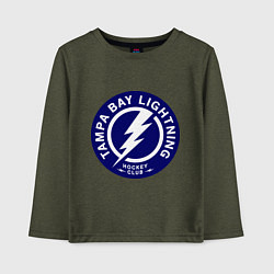 Лонгслив хлопковый детский HC Tampa Bay Lightning, цвет: меланж-хаки