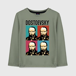 Лонгслив хлопковый детский Dostoevsky, цвет: авокадо