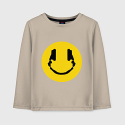 Лонгслив хлопковый детский Smile Music, цвет: миндальный