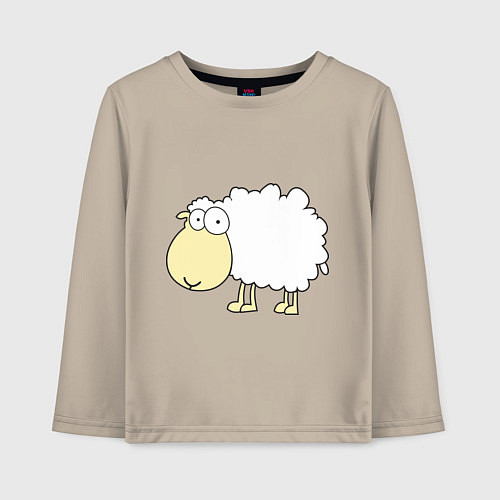 Детский лонгслив Милая овечка / Миндальный – фото 1