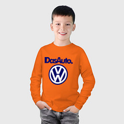 Лонгслив хлопковый детский Volkswagen Das Auto, цвет: оранжевый — фото 2
