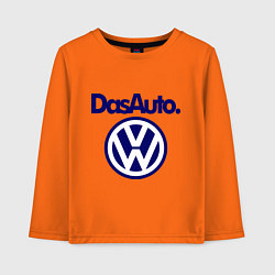 Лонгслив хлопковый детский Volkswagen Das Auto, цвет: оранжевый