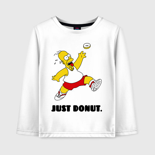 Детский лонгслив Just Donut / Белый – фото 1