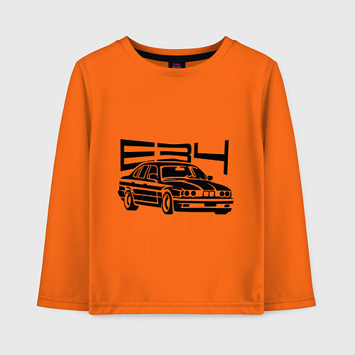 Детский лонгслив BMW E34 / Оранжевый – фото 1