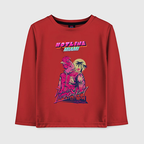 Детский лонгслив HM: Hooking Over People? / Красный – фото 1