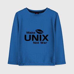 Детский лонгслив Make unix, not war