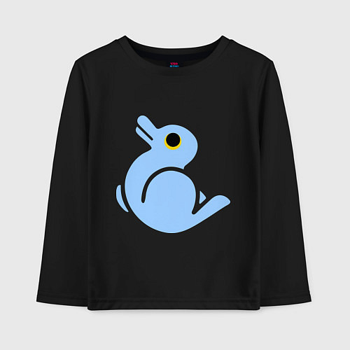 Детский лонгслив Утка или заяц / Черный – фото 1