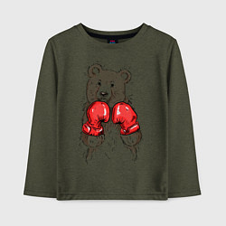 Детский лонгслив Bear Boxing