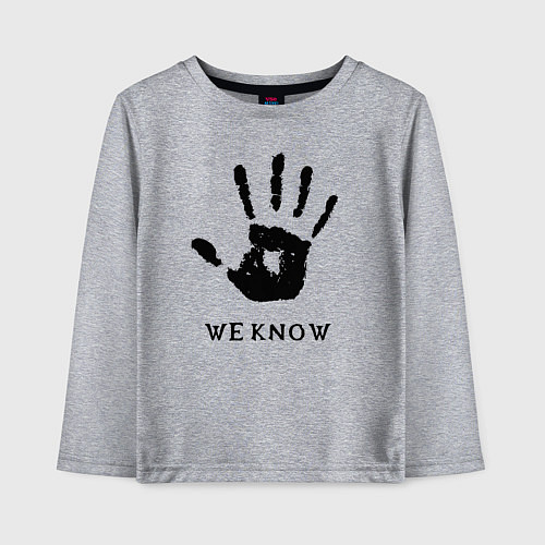 Детский лонгслив We know / Меланж – фото 1