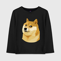 Лонгслив хлопковый детский Doge, цвет: черный