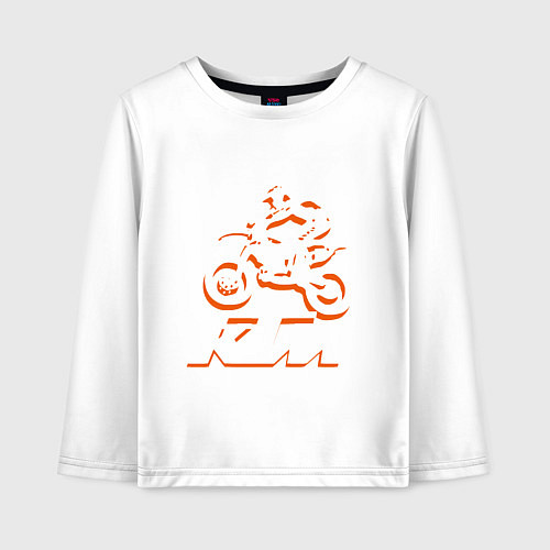 Детский лонгслив KTM белый / Белый – фото 1