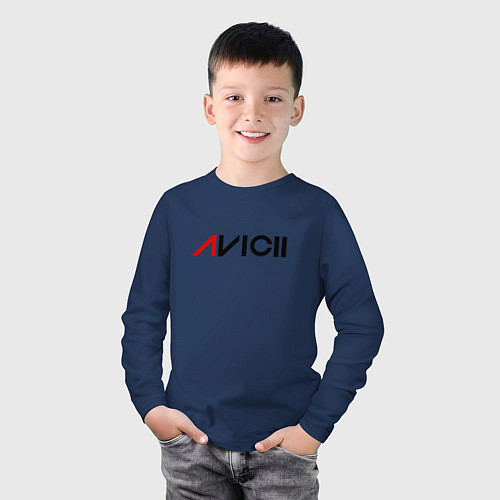 Детский лонгслив Avicii / Тёмно-синий – фото 3