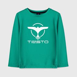 Лонгслив хлопковый детский Tiesto, цвет: зеленый