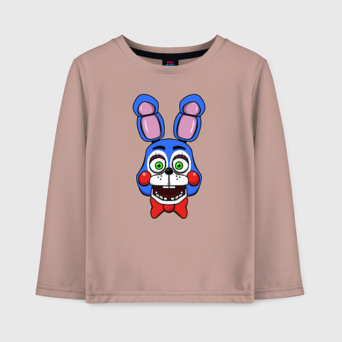 Детский лонгслив Toy Bonnie FNAF / Пыльно-розовый – фото 1