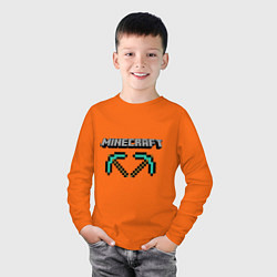 Лонгслив хлопковый детский Minecraft Hero, цвет: оранжевый — фото 2