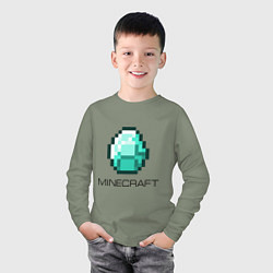 Лонгслив хлопковый детский Minecraft Diamond, цвет: авокадо — фото 2