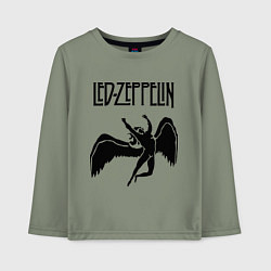 Лонгслив хлопковый детский Led Zeppelin Swan, цвет: авокадо