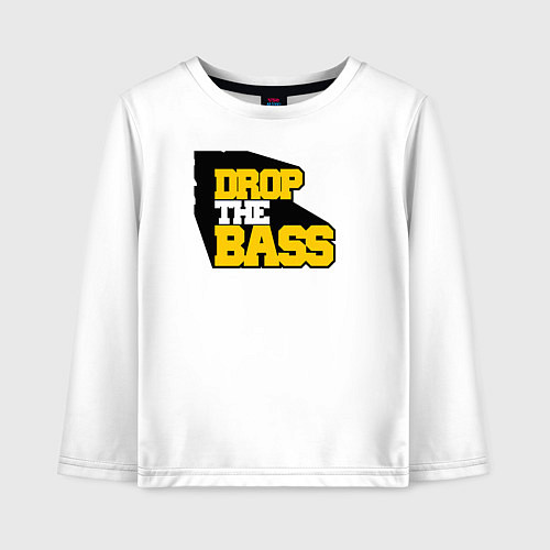 Детский лонгслив DROP THE BASS Old School / Белый – фото 1