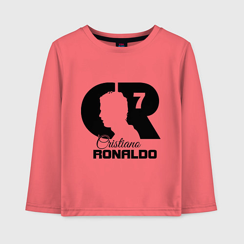 Детский лонгслив CR Ronaldo 07 / Коралловый – фото 1