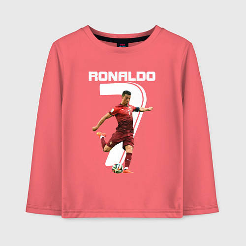 Детский лонгслив Ronaldo 07 / Коралловый – фото 1