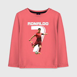 Лонгслив хлопковый детский Ronaldo 07, цвет: коралловый