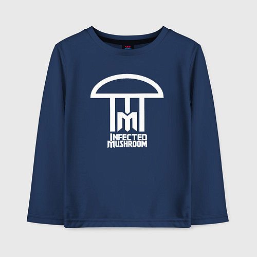Детский лонгслив Inficted Mushroom / Тёмно-синий – фото 1