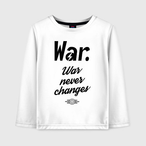 Детский лонгслив War never changes / Белый – фото 1