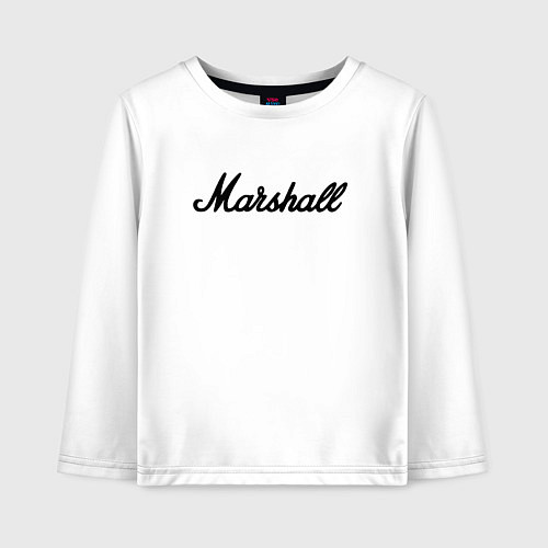 Детский лонгслив Marshall logo / Белый – фото 1