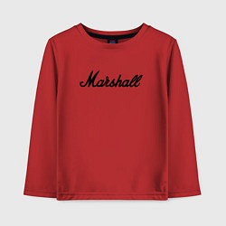 Лонгслив хлопковый детский Marshall logo, цвет: красный