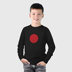 Лонгслив хлопковый детский Япония минимализм, цвет: черный — фото 2