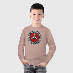 Лонгслив хлопковый детский Mercedes-Benz, цвет: пыльно-розовый — фото 2