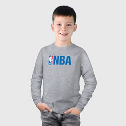 Лонгслив хлопковый детский NBA, цвет: меланж — фото 2