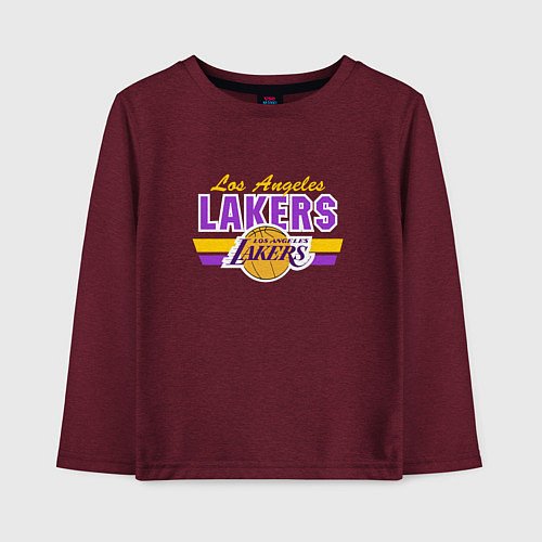 Детский лонгслив Los Angeles Lakers / Меланж-бордовый – фото 1