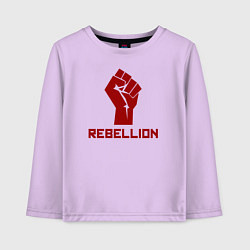 Лонгслив хлопковый детский REBELLION, цвет: лаванда