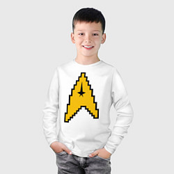 Лонгслив хлопковый детский Star Trek: 8 bit, цвет: белый — фото 2