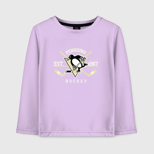 Детский лонгслив Pittsburgh Penguins: Est.1967 / Лаванда – фото 1