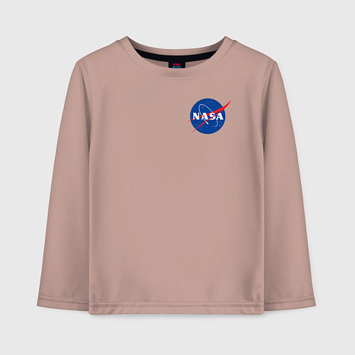 Детский лонгслив NASA / Пыльно-розовый – фото 1