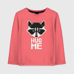 Лонгслив хлопковый детский Raccoon: Hug me, цвет: коралловый