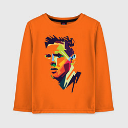 Лонгслив хлопковый детский Lionel Messi: fun-art, цвет: оранжевый
