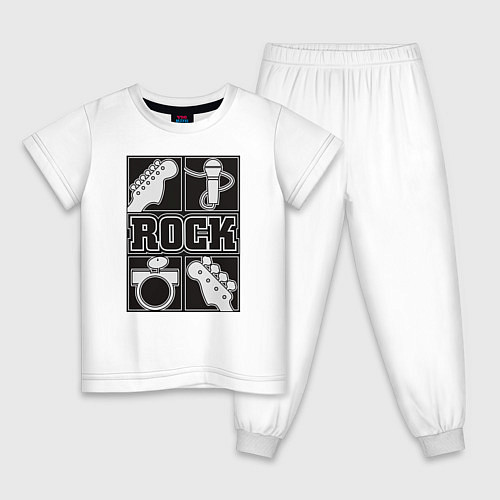 Детская пижама Rock Elements / Белый – фото 1