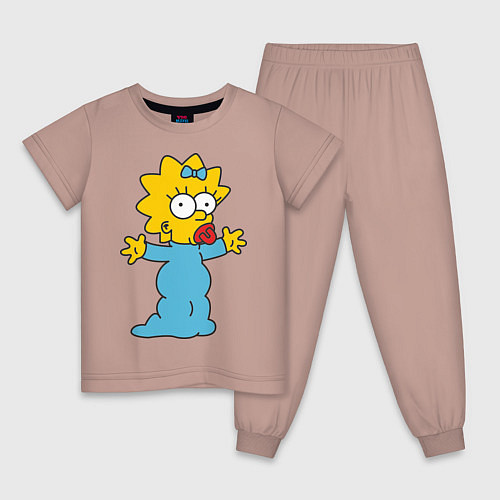 Детская пижама Maggie Simpson / Пыльно-розовый – фото 1