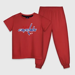 Пижама хлопковая детская Washington Capitals, цвет: красный