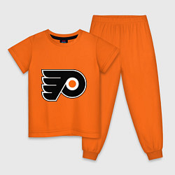 Пижама хлопковая детская Philadelphia Flyers, цвет: оранжевый