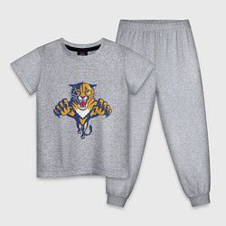 Пижама хлопковая детская Florida Panthers, цвет: меланж