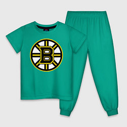 Пижама хлопковая детская Boston Bruins, цвет: зеленый